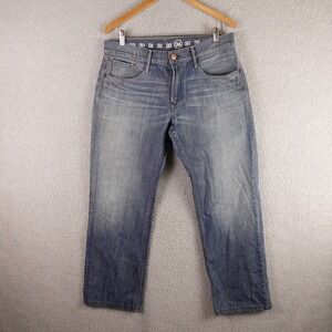 Earnest Sewn Fuller 354 Grant Straight Leg Jeans Mens 33x30 Made in USA Denim